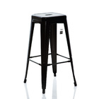 Conjunto 2 Banquetas Tolix Alta - Preta - Kza Bela