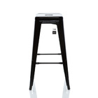 Conjunto 2 Banquetas Tolix Alta - Preta - Kza Bela