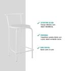 Conjunto 2 Banquetas Tubo Branco Napa Branca