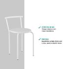 Conjunto 2 Banquetas Tubo Branco Napa Branca