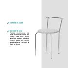 Conjunto 2 Banquetas Tubo Cromado Floral Branco