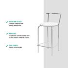 Conjunto 2 Banquetas Tubo Cromado Napa Branca Carraro