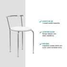 Conjunto 2 Banquetas Tubo Cromado Napa Branca Carraro