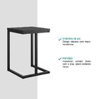 Conjunto 2 Banquetas Varanda Gourmet Tubo Preto Madeirado Pre