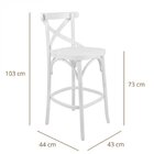 Conjunto 2 Banquetas X Texas Laqueado  Branco