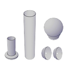 CONJUNTO 2 BRANCO: BASE DE PEDESTAL, PEDESTAL 82CM, BOLA E 02 ARTICULAÇÕES