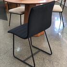 Conjunto 2 Cadeira Cristal Sala De Jantar Em Linho Preto E Me