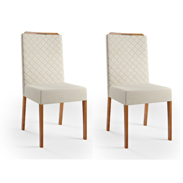 Conjunto 2 Cadeira Linho Vivi Ambar Sonetto