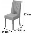 Conjunto 2 Cadeira Lopas Apogeu - Tecido Suede Animale Bege I