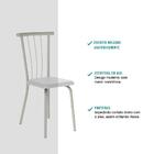 Conjunto 2 Cadeiras 154 Tubo Prata Napa Branca Carraro