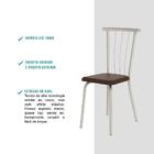 Conjunto 2 Cadeiras 154 Tubo Prata Napa Marrom Escuro Carraro