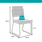 Conjunto 2 Cadeiras 1736 Tubo Prata Napa Branca Carraro