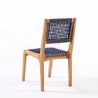 Conjunto 2 Cadeiras 88cm X 57cm Sintra Stain Jatobá/corda Azul