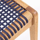 Conjunto 2 Cadeiras 88cm X 57cm Sintra Stain Jatobá/corda Azul