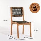 Conjunto 2 Cadeiras 88cm X 57cm Sintra Stain Jatobá/corda Ver