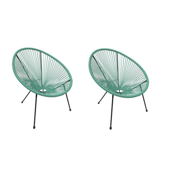 Conjunto 2 Cadeiras Acapulco Rivatti Verde Turquesa