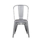 Conjunto 2 Cadeiras Aço Iron Industrial  Cinza