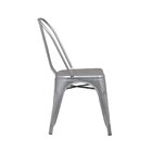 Conjunto 2 Cadeiras Aço Iron Industrial Cinza