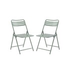 Conjunto 2 Cadeiras para Jardim Aço Dobrável Cafe II Verde Naterial