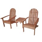 Conjunto 2 Cadeiras Adironback Sem Apoio E Mesinha De Centro