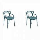 Conjunto 2 Cadeiras Allegra  Verde Petróleo