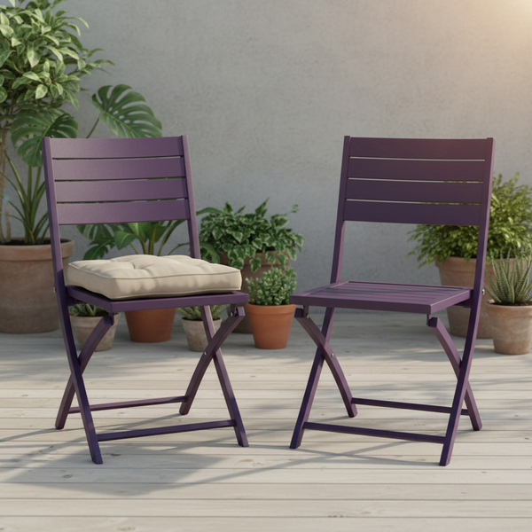 Conjunto para Jardim com 2 Cadeiras em Alumínio Azul Ágata Xara II Naterial