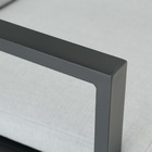 Conjunto 2 Cadeiras para Jardim de Alumínio com Braço Athena Cinza 98x61x64cm Naterial