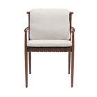 Conjunto 2 Cadeiras para Jardim Alumínio com Braço Retro Efeito Madeira Naterial