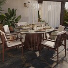 Conjunto 2 Cadeiras para Jardim Alumínio com Braço Retro Efeito Madeira Naterial