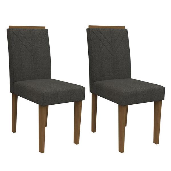 Conjunto 2 Cadeiras Amanda Imbuia/ - Pr Móveis