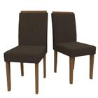 Conjunto 2 Cadeiras Amanda Imbuia/veludo Café - New Ceval