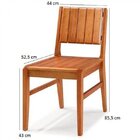 Conjunto 2 Cadeiras Assento Madeira Angra  Verniz Mel