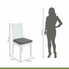 Conjunto 2 Cadeiras Athenas Móveis Lopas Branco/cinza