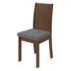 Conjunto 2 Cadeiras Athenas Móveis Lopas Imbuia Clean/cinza