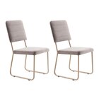 Conjunto 2 Cadeiras Barcelona Em Aço Linha Industrial Dourado