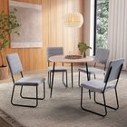 Conjunto 2 Cadeiras Barcelona Em Aço Linha Industrial Preto/c