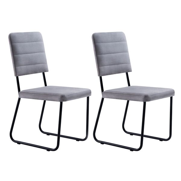 Conjunto 2 Cadeiras Barcelona Em Aço Linha Industrial Preto/c