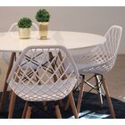 Conjunto 2 Cadeiras Base Madeira Cloe  Branco