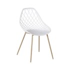 Conjunto 2 Cadeiras Base Madeira Cloe Branco