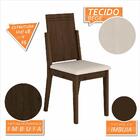 Conjunto 2 Cadeiras Berna Imbuia/suede Bege - Móveis Arapongas