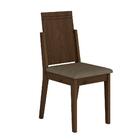 Conjunto 2 Cadeiras Berna Imbuia/suede Capuccino - Móveis Ara