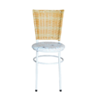 Conjunto 2 Cadeiras Branca Para Cozinha Hawai Palha Com Assen