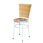 Conjunto 2 Cadeiras Branca Para Cozinha Hawai Palha Com Assen