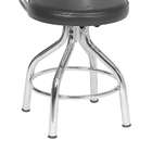 Conjunto 2 Cadeiras Ca-955 Cromada Preto Quadriculado Giratór