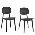 Conjunto 2 Cadeiras Cátia Em Polipropileno Preto