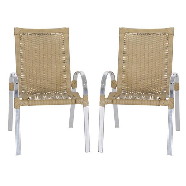 Conjunto 2 Cadeiras Colombia Para Área Externa Em Aluminio E