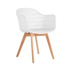 Conjunto 2 Cadeiras Com Braço Agnes   Branco