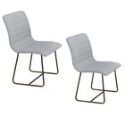 Conjunto 2 Cadeiras Cristal Sala De Jantar Cinza