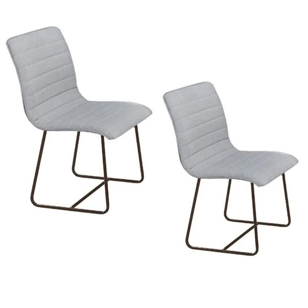 Conjunto 2 Cadeiras Cristal Sala De Jantar Cinza