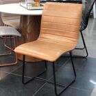 Conjunto 2 Cadeiras Cristal Sala De Jantar Em Couro Caramelo